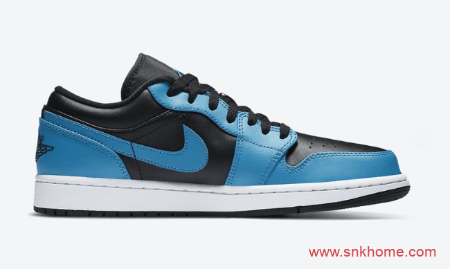 Air Jordan 1 Low “Laser Blue” 黑蓝AJ低帮 AJ1 OG激光蓝全新配色 货号：553558-410