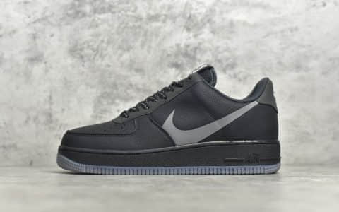 耐克空军黑色灰钩 NIKE Air Force 1 Low 空军头层荔枝皮 耐克空军代工厂 货号：CD0888-001