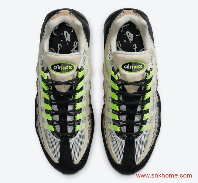 耐克DENHAM联名款气垫黑绿色跑鞋 DENHAM x Nike Air Max 95发售日期 货号：CU1644-001
