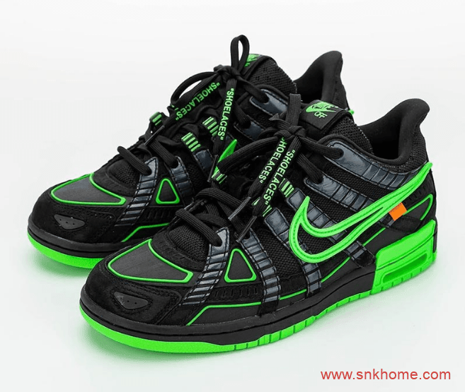 OFF-WHITE x Nike Air Rubber Dunk “Green Strike” 耐克DunkOW联名黑绿灰蓝 货号：CU6015-001/CU6015-700