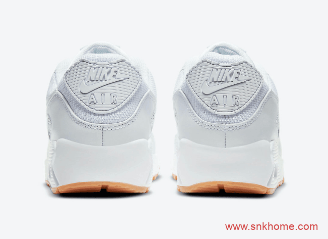 耐克MAX90生胶白色鞋面小白鞋 Nike Air Max 90 “White Gum” 耐克MAX90纯白跑鞋发售日期 货号：DC1699-100