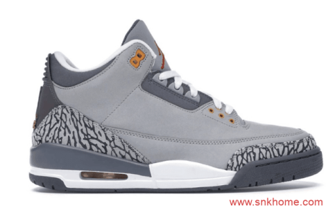 AJ13灰色实战球鞋 Air Jordan 3“Cool Grey” AJ13酷灰时隔十四年复刻 货号：CT8532-012