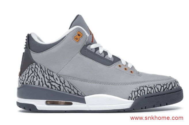 AJ13灰色实战球鞋 Air Jordan 3“Cool Grey” AJ13酷灰时隔十四年复刻 货号：CT8532-012