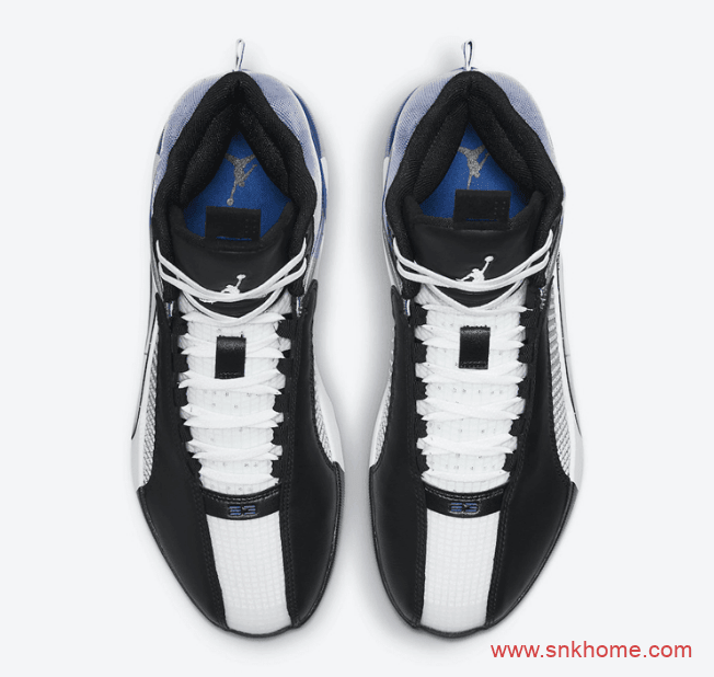 藤原浩AJ35联名官图 Fragment Design x Air Jordan 35 闪电AJ最新联名白黑蓝球鞋 货号：DA2371-10