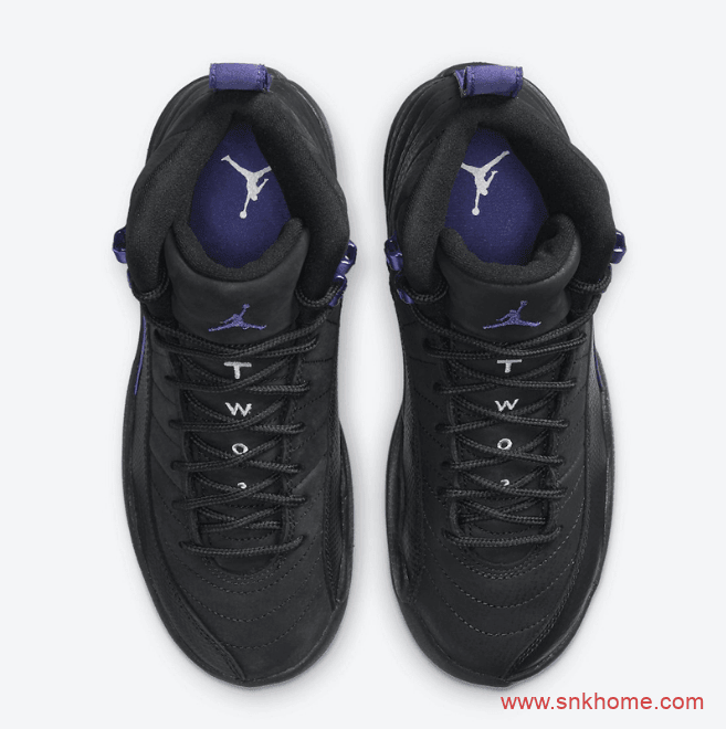 AJ12电光紫麂皮 Air Jordan 12 “Dark Concord” AJ12黑紫全新配色官图 货号：CT8013-005