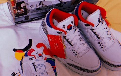 AJ3首尔限定韩国主题 Air Jordan 3 “Seoul” AJ3爆裂纹AJ3白蓝发售日期 货号：AV8370-100