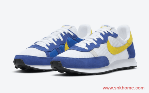 耐克华夫篮球主题Nike Challenger OG “Peace, Love, and Basketball” 耐克华夫白蓝跑鞋 货号：DC1413-100