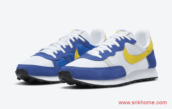 耐克华夫篮球主题Nike Challenger OG “Peace, Love, and Basketball” 耐克华夫白蓝跑鞋 货号：DC1413-100