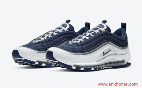 耐克MAX97海军蓝 Nike Air Max 97 耐克MAX97子弹头蓝灰新配色发售日期 货号：DH0612-400