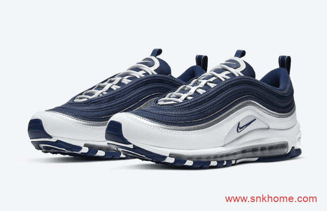 耐克MAX97海军蓝 Nike Air Max 97 耐克MAX97子弹头蓝灰新配色发售日期 货号：DH0612-400