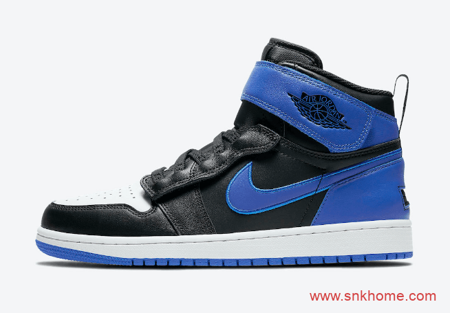 AJ1黑蓝高帮新款新设计 Air Jordan 1 High FlyEase “Hyper Royal” AJ1黑蓝绑带发售日期 货号：CQ3835-041