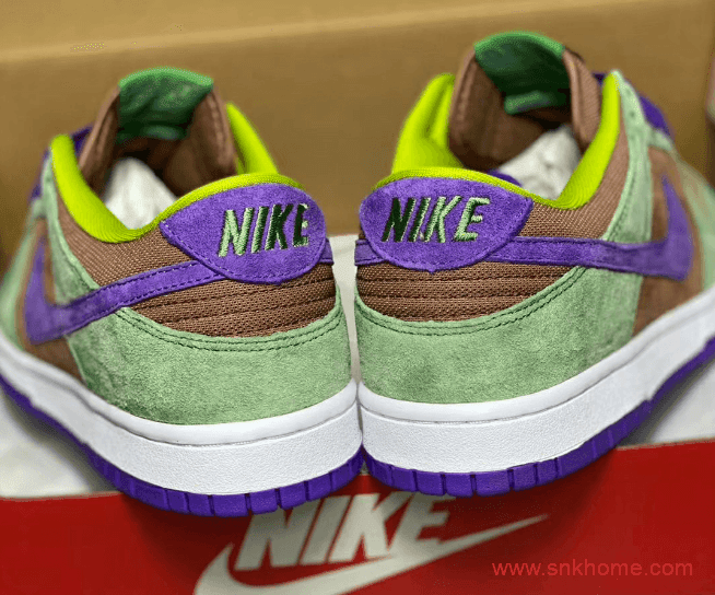 耐克Dunk丑小鸭低帮 Nike Dunk Low SP “Veneer” Dunk SB棕绿黄拼接翻毛皮新款 货号：DA1469-200