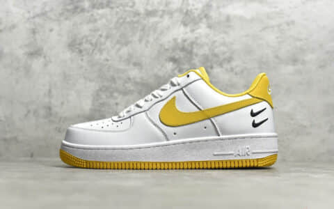 耐克空军白黄低帮CJ纯原版本 NIKE Air Force 1 07 空军一号低帮潮流百搭休闲运动板鞋 货号：DH2947-100