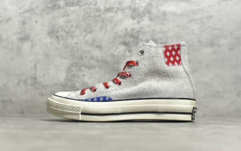 匡威麂皮翻毛鞋面 Converse Chuck 70 Mixed Material 匡威补丁 匡威中国风高帮板鞋 货号：166854C