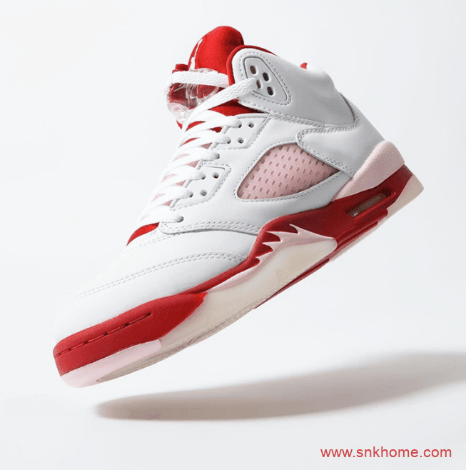 AJ5白红粉仙女配色 Air Jordan 5 Retro GS "Pink Foam" AJ5三十周年纪念款 货号：440892-106