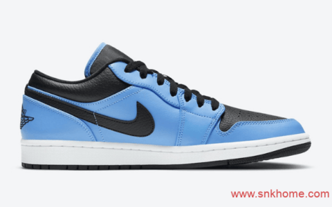 AJ1蓝黑低帮 Air Jordan 1 Low “University Blue” 经典AJ1低帮新配色发售日期 货号：553558-403