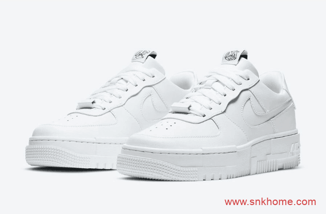 耐克空军一号不对称鞋盒设计解构鞋 Nike Air Force 1 Pixel 耐克空军小白鞋官图 货号：CK6649-100