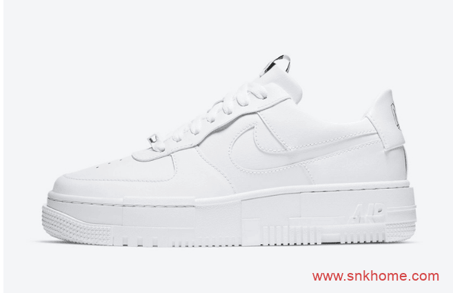 耐克空军一号不对称鞋盒设计解构鞋 Nike Air Force 1 Pixel 耐克空军小白鞋官图 货号：CK6649-100