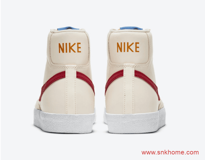 耐克开拓者红白撞色绒毛鞋面 Nike Blazer Mid 耐克开拓者新配色官图 货号：DH0929-800