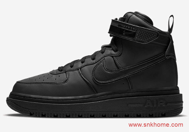 耐克空军全黑色高帮 Nike Air Force 1 High Winter 空军一号黑武士造型官图 货号：DA0418-001