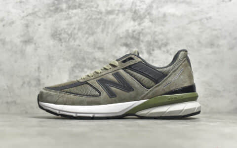 新百伦NBM990V5橄榄绿 NEW BALANCE M990V5 新百伦猪八皮革5代复古跑鞋