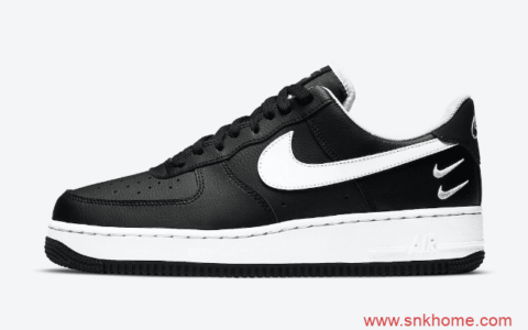 耐克空军一号多勾设计 Nike Air Force 1 Low 耐克空军一号黑白多勾低帮板鞋 货号：CT2300-001