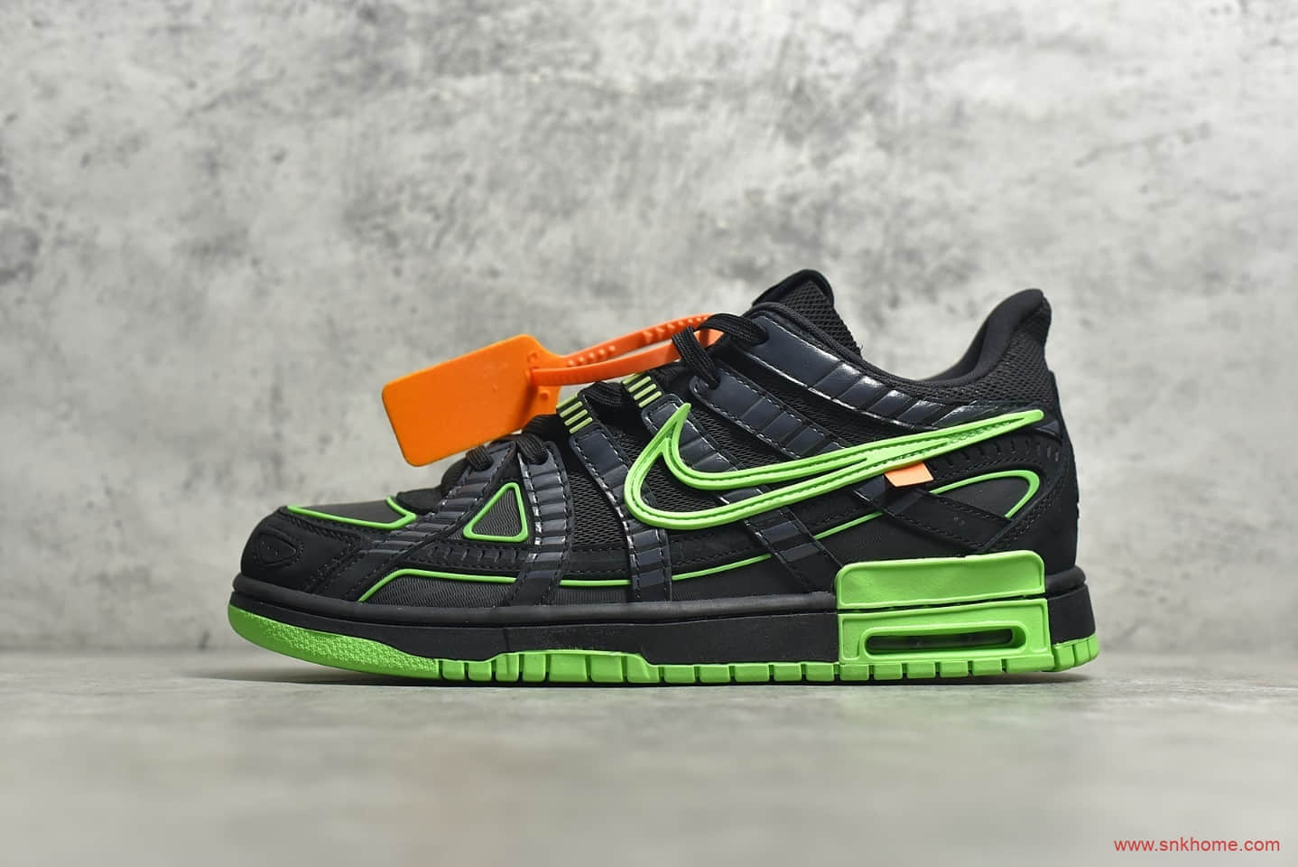 耐克Dunk SB OW联名款黑绿色 Off-White x NIKE Air Rubber Dunk "Green Strike" 2.0美洲限定 货号：CU6015-001