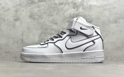 耐克空军一号白色中帮 NIKE Air Force 1 Mid “Vintage Mosaic White” 空军一号皮革白变色龙镭射反光边 货号：CK6588-101