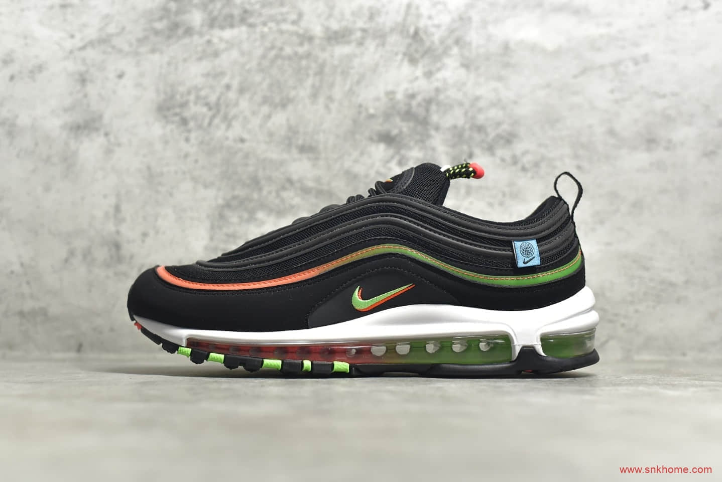 耐克MAX97子弹气垫黑色反光CJ纯原版本 NIKE Wmns Air Max 97 “Worldwide” 耐克复古气垫百搭休闲鞋 货号：CZ5607-001