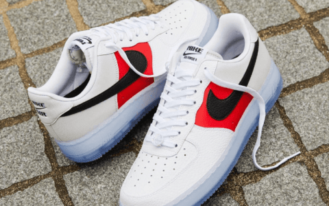 耐克空军一号胭脂红 Nike Air Force 1’07 LV8 EMB 耐克空军白红水晶底低帮板鞋发售日期 货号：CT2295-110