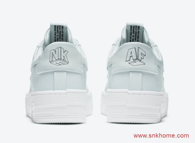 耐克空军一号湖水绿解构低帮板鞋 Nike Air Force 1 Pixel 耐克空军鸳鸯鞋舌3D立体字样 货号：CK6649-400