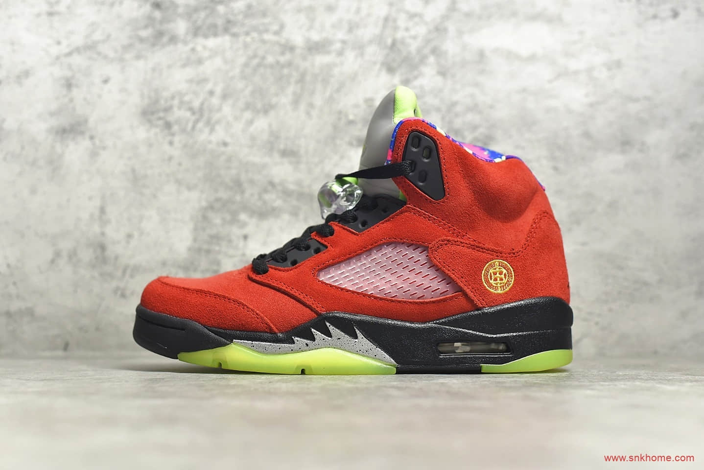 AJ5 WHAT THE红黄鸳鸯球鞋 Air Jordan 5 “What The” AJ上海限定配色 货号：CZ5725-700