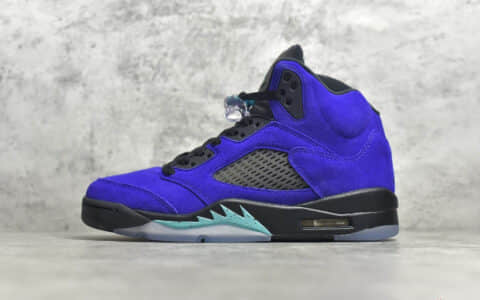 AJ5紫色高帮球鞋 Air Jordan 5 “Alternate Grape” AJ5紫葡萄 货号：136027-500