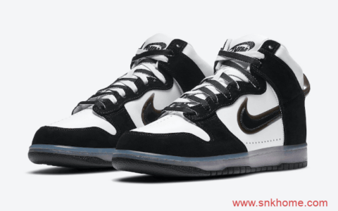 耐克Dunk SB时尚店铺联名款 Slam Jam x Nike Dunk High 耐克Dunk SB黑白高帮板鞋 货号：DA1639-100/DA1639-101