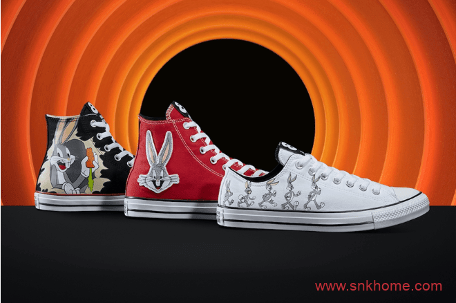 匡威兔八哥联名帆布鞋 Bugs Bunny x Converse Pro Leather、Chuck 70 匡威1970S兔八哥黑色高帮白色低帮