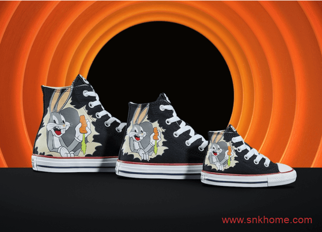 匡威兔八哥联名帆布鞋 Bugs Bunny x Converse Pro Leather、Chuck 70 匡威1970S兔八哥黑色高帮白色低帮