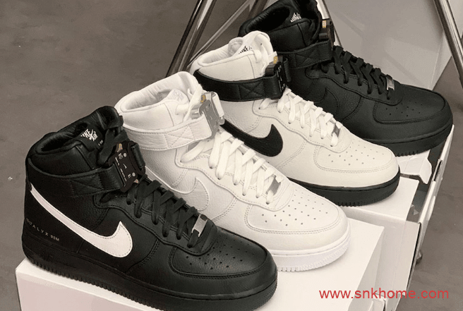 耐克空军Alyx联名款高帮板鞋预售价7000 Alyx x Nike Air Force 1 High实物图曝光 货号：CQ4018-001