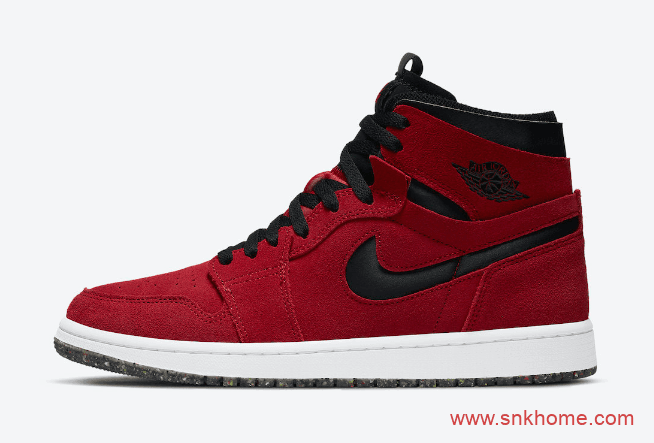 AJ1黑红高帮 AJ1大红翻毛皮 Air Jordan 1 High Zoom 翻毛皮高帮AJ1海外限定款 货号：CT0978-600