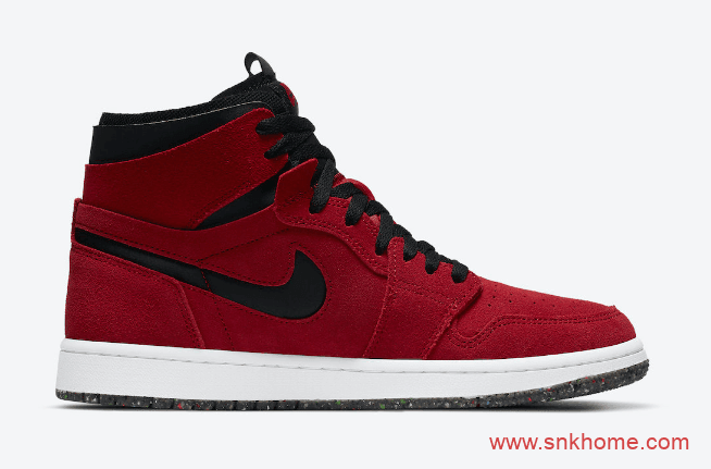 AJ1黑红高帮 AJ1大红翻毛皮 Air Jordan 1 High Zoom 翻毛皮高帮AJ1海外限定款 货号：CT0978-600