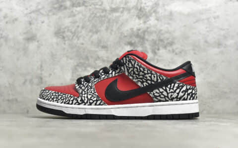 耐克Dunk SB Sup联名 Superme × NIKE Dunk SB Low NYC 耐克Dunk红水泥爆裂纹 货号：313170-600