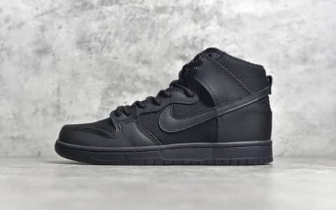 耐克Dunk SB全黑高帮CJ纯原版本 NIKE SB ZOOM DUNK HI PRO BOTA 耐克Dunk SB黑武士 货号：923110 001