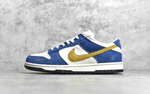 耐克Dunk Kasina联名 Kasina x NIKE Dunk Low " 80s Bus " 耐克Dunk韩国限定白蓝麂皮低帮 货号：CZ6501-100