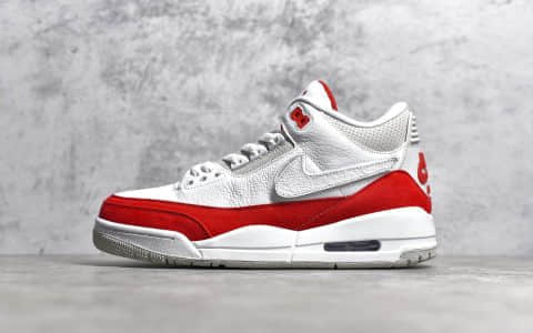 AJ3白红魔术贴换钩球鞋纯原版本 Air Jordan 3 Tinker “Air Max 1”魔术贴换勾 货号：CJ0939-100