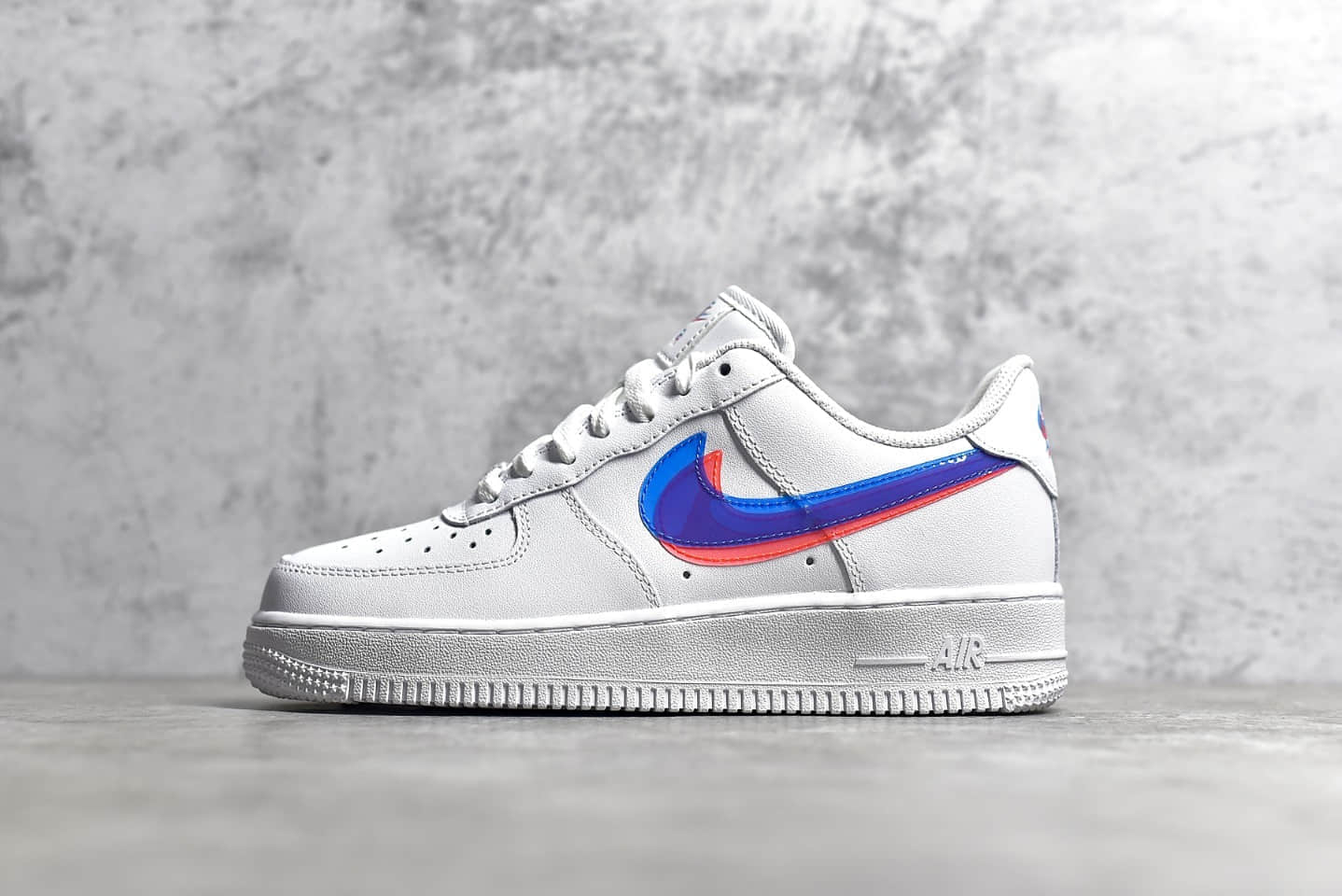 耐克空军一号3D眼镜双钩白色低帮 NIKE Air Force 1 LV8 KSA Low 3D眼镜 双钩空军 货号：BV2551-100