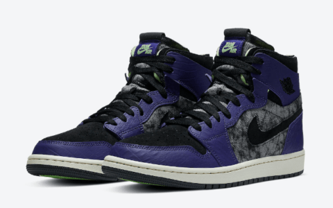 AJ1鳄鱼纹 NBA状元锡安战靴 Air Jordan 1 Zoom Air CMFT BBS AJ1PE专属配色发售日期 货号：DC2133-500