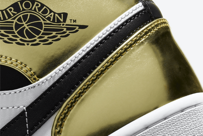 AJ1白金中帮 AJ1液态金 Air Jordan 1 Mid SE 小伦纳德变身全新AJ1中帮奢华配色 货号：DC1419-700