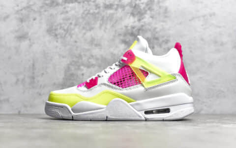 AJ4 缤纷糖果 Air Jordan 4 GS “Lemon Venom” AJ糖果女生球鞋 货号：CV7808-100