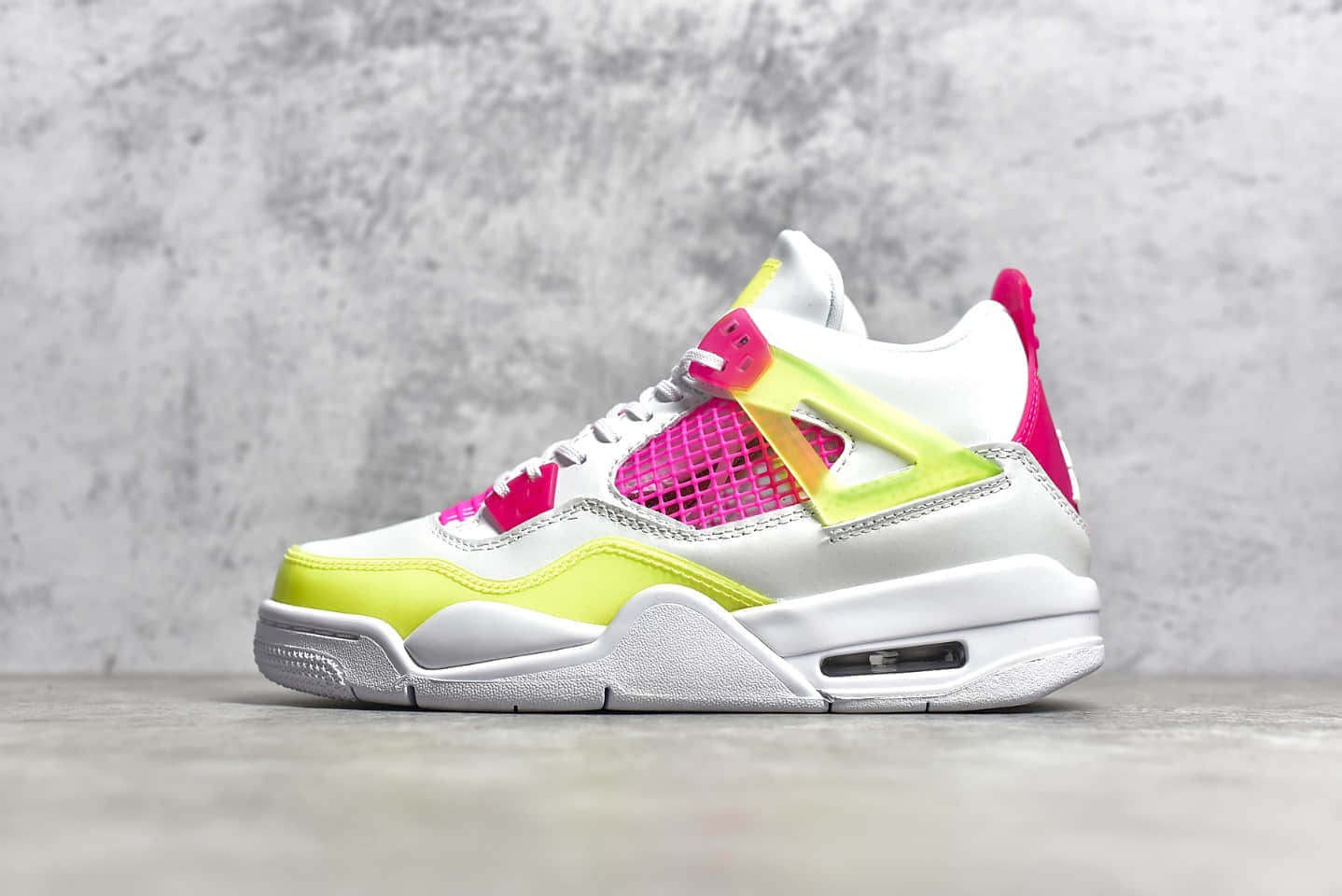 AJ4 缤纷糖果 Air Jordan 4 GS “Lemon Venom” AJ糖果女生球鞋 货号：CV7808-100