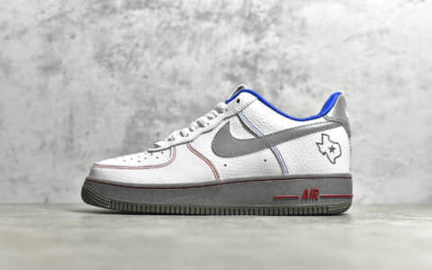 耐克空军休斯顿城市限定 NIKE Air Force 1 Low 空军一号头层荔枝皮 耐克空军白灰低帮 货号：DH0902-108