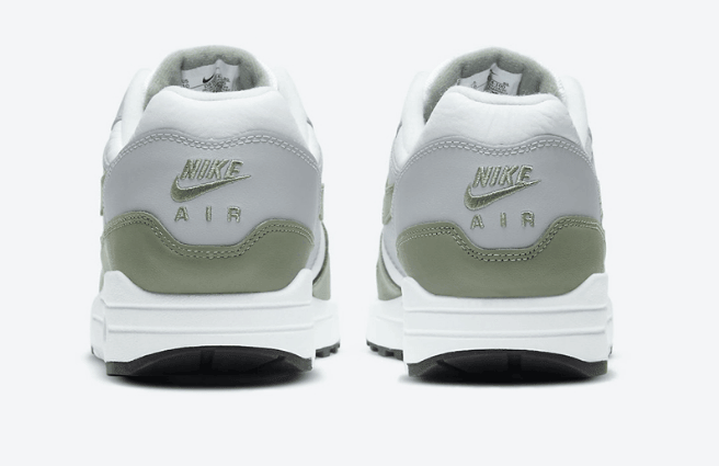 耐克MAX1白灰浅绿配色复古跑鞋 Nike Air Max 1 Spiral Sage 耐克超高规格全皮革打造 货号：DB5074-100